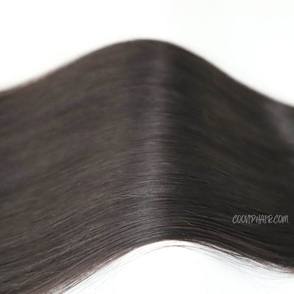 Invisible Tape in Extensions Double Drawn #1B Natural Black Hair 100g - Cooviphair