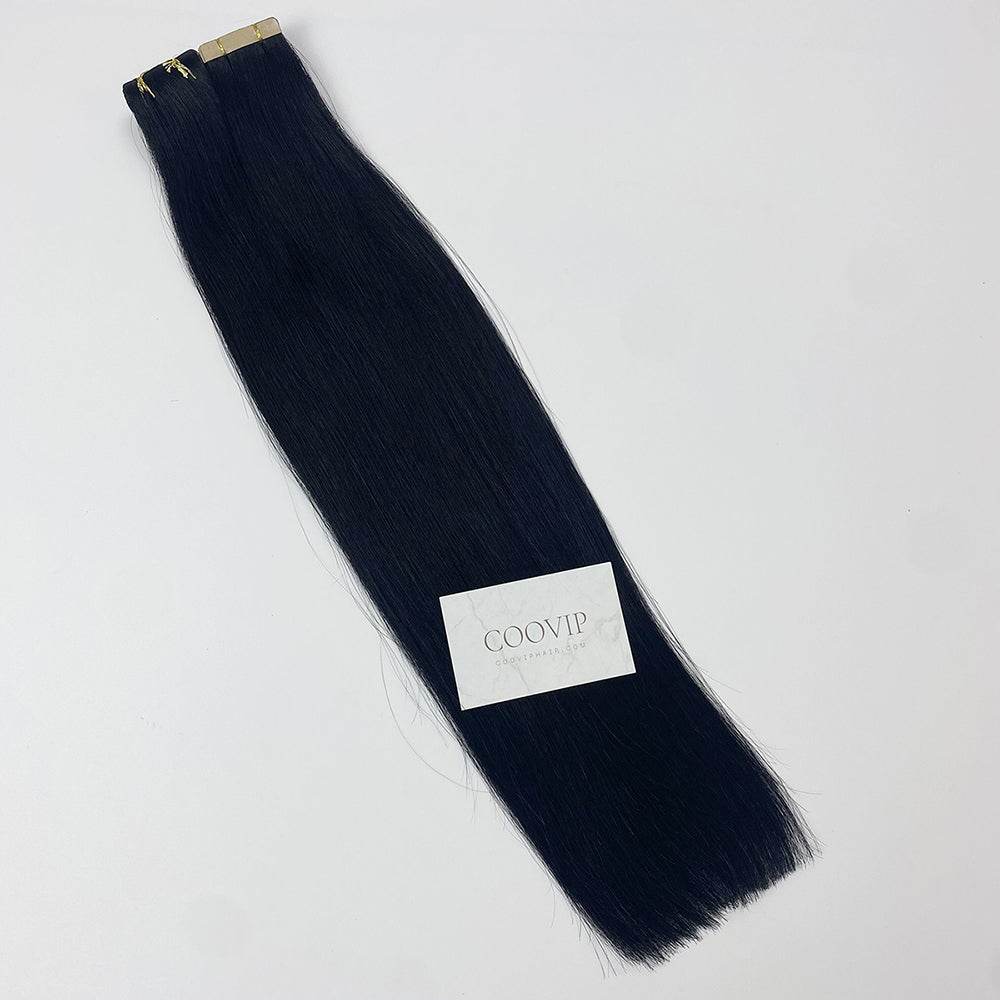 Invisible Tape in Extensions Double Drawn #1 Jet Black Hair 100g - Cooviphair