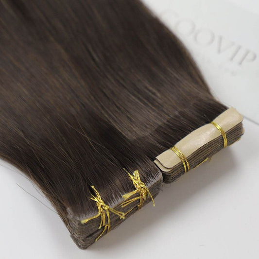 Invisible Tape in Extensions Double Drawn #2 Dark Chocolate Brown Hair 100g - Cooviphair