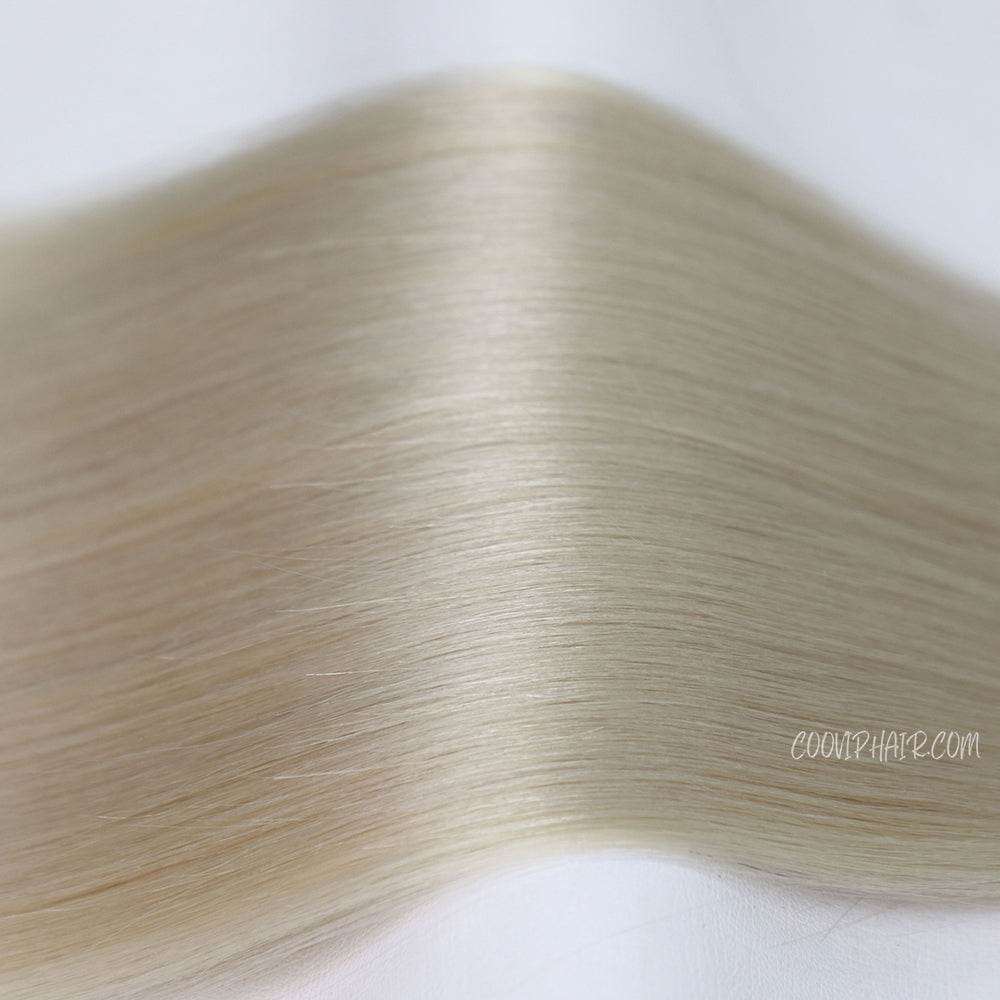 Invisible Tape in Extensions Double Drawn #60A Light Platinum Blonde Hair 100g - Cooviphair