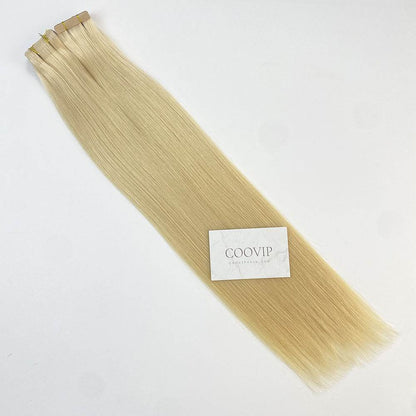 Invisible Tape in Extensions Double Drawn #613 Bleach Blonde Hair 100g - Cooviphair