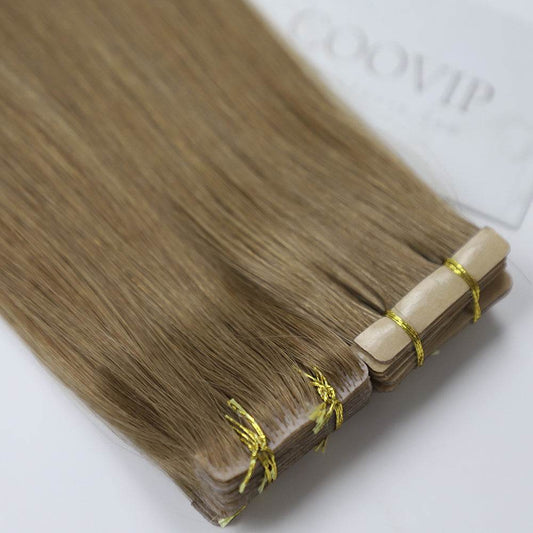 Invisible Tape in Extensions Double Drawn #6 Medium Chestnut Brown Hair 100g - Cooviphair