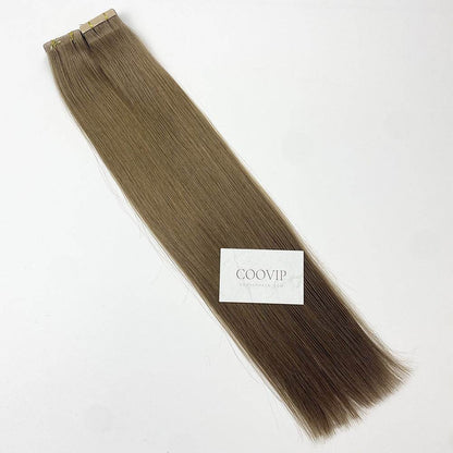 Invisible Tape in Extensions Double Drawn #6 Medium Chestnut Brown Hair 100g - Cooviphair