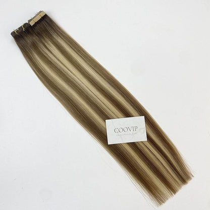 Invisible Tape in Extensions Double Drawn Balayage Hair #B4/8/60 100g - Cooviphair