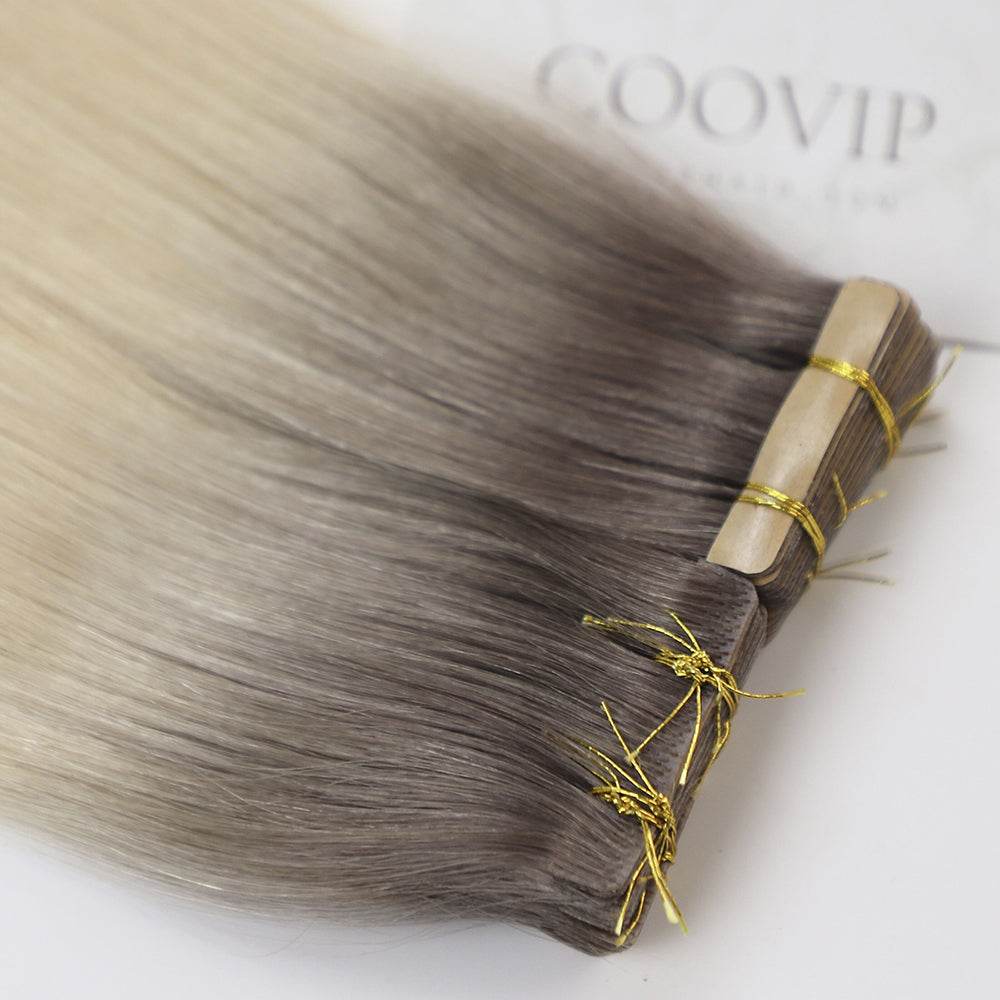 Invisible Tape in Extensions Double Drawn Ombre Color #T8.1/60A 100g - Cooviphair