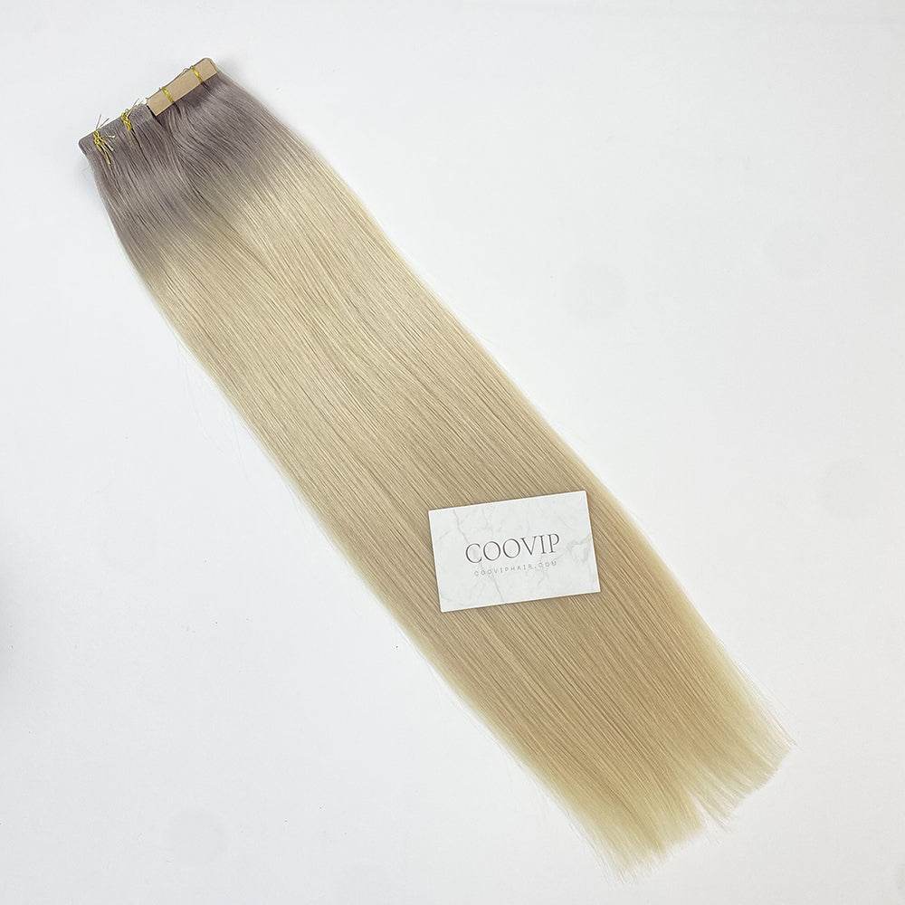 Invisible Tape in Extensions Double Drawn Ombre Color #T8.1/60A 100g - Cooviphair
