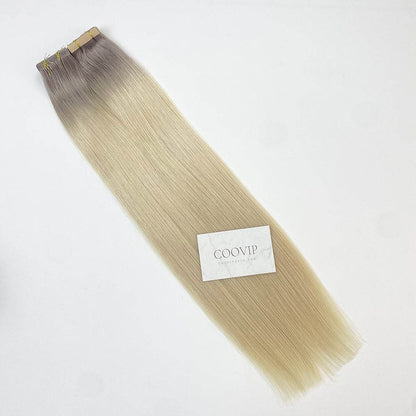 Invisible Tape in Extensions Double Drawn Ombre Color #T8.1/60A 100g - Cooviphair