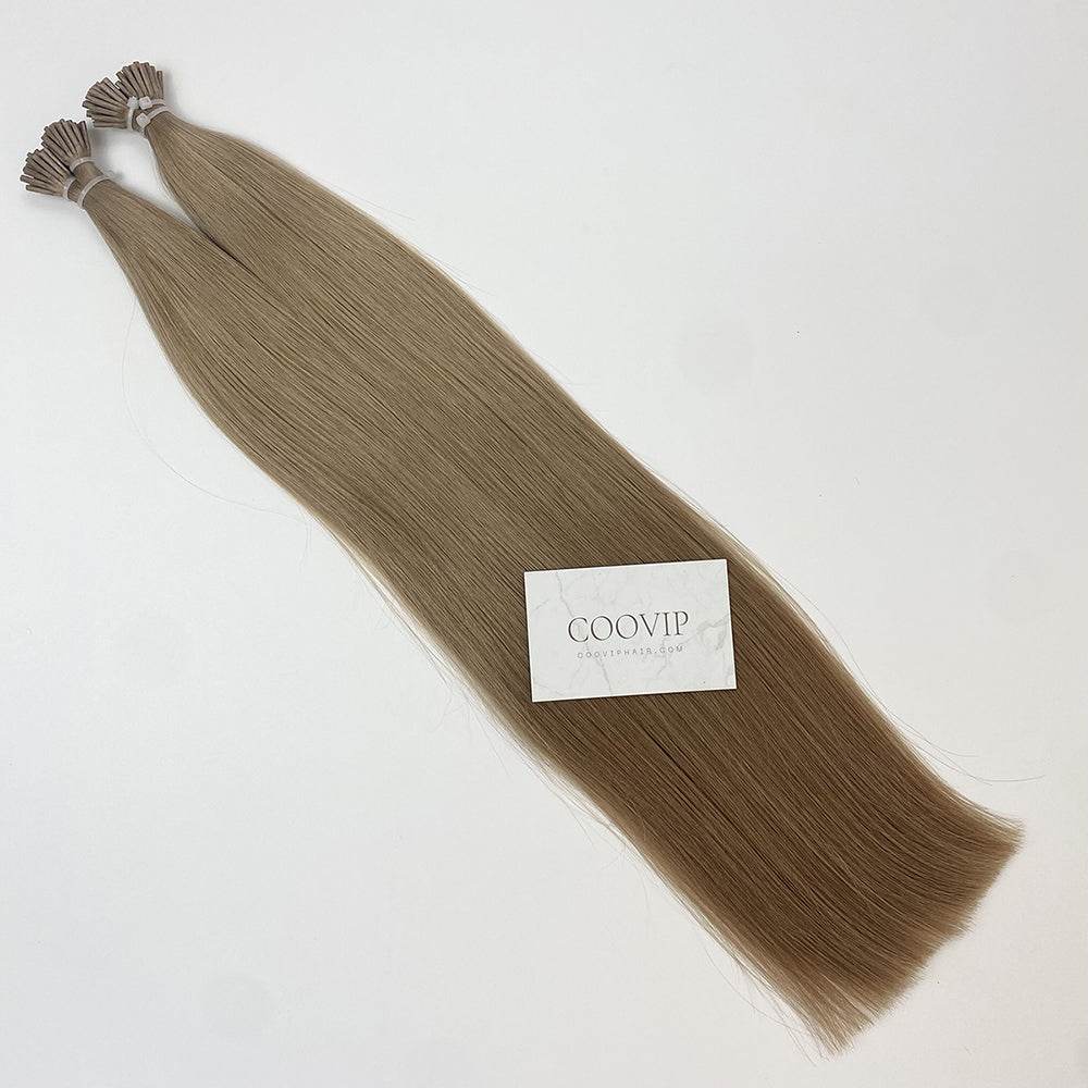I Tip Extensions Double Drawn #18 Dark Ash Blonde Hair 50g - Cooviphair