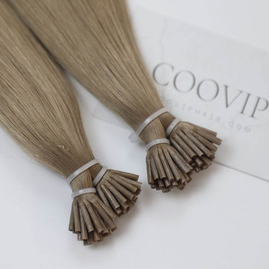 I Tip Extensions Double Drawn #18 Dark Ash Blonde Hair 50g - Cooviphair