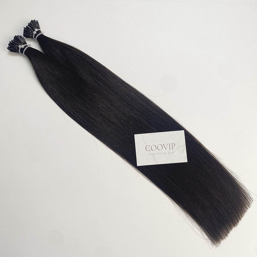 I Tip Extensions Double Drawn #2 Dark Chocolate Brown Hair 50g - Cooviphair