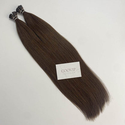 I Tip Extensions Double Drawn #4 Chocolate Brown Hair 50g - Cooviphair