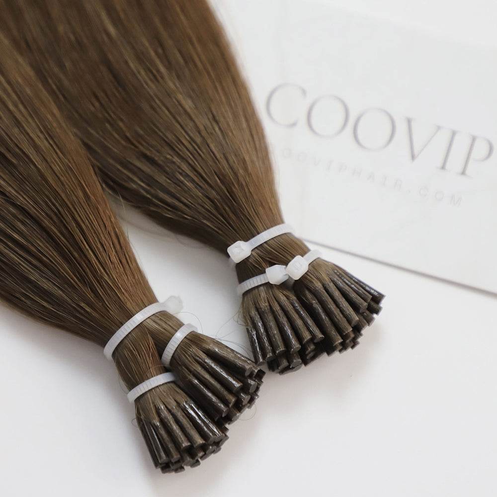 I Tip Extensions Double Drawn #4 Chocolate Brown Hair 50g - Cooviphair