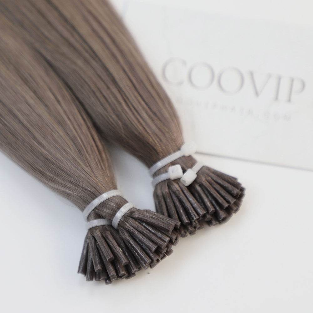 I Tip Extensions Double Drawn #8.1 Natural Ash Blonde Hair 50g - Cooviphair