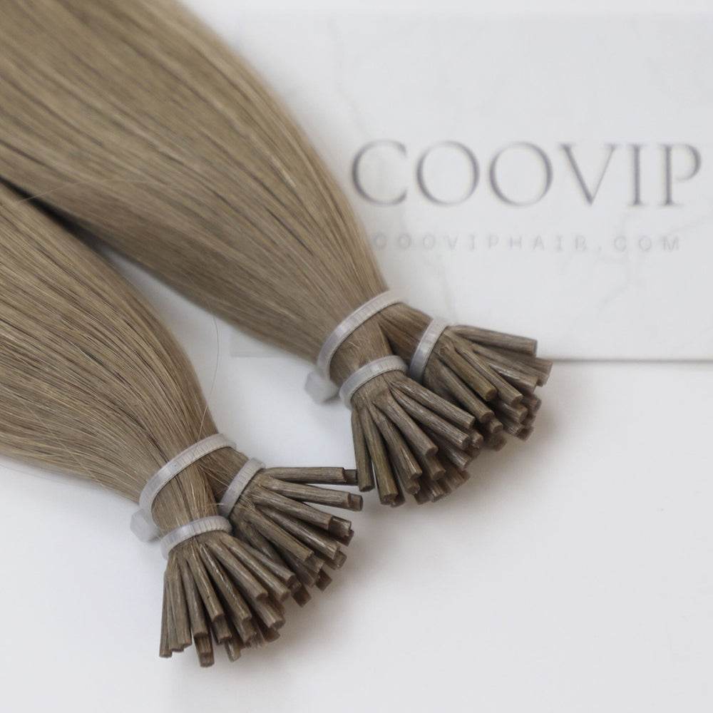 I Tip Extensions Double Drawn #9.1 Ash Light Blonde Hair 50g - Cooviphair