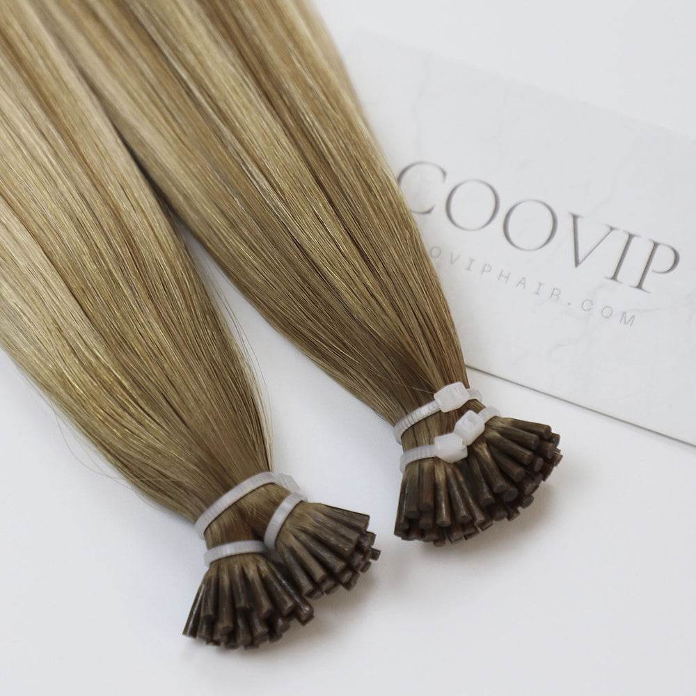 I Tip Extensions Double Drawn Balayage Hair #B8/22 50g - Cooviphair