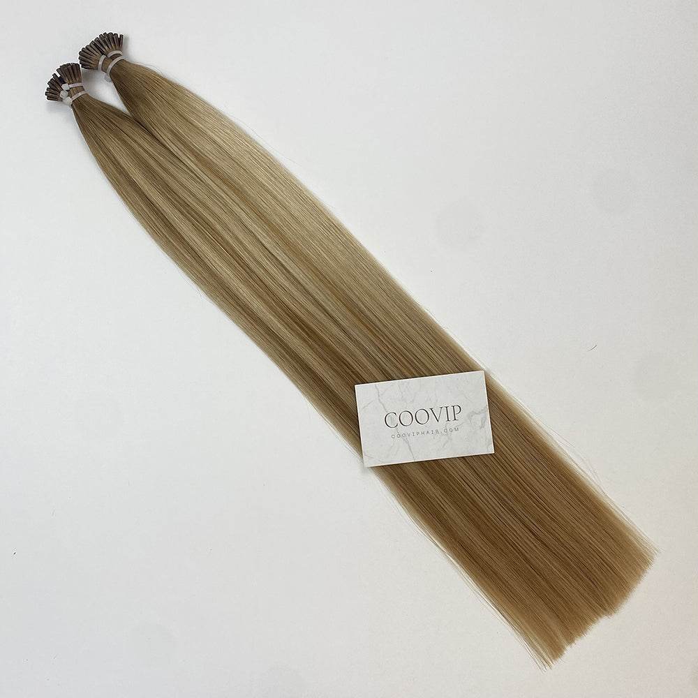 I Tip Extensions Double Drawn Balayage Hair #B8/22 50g - Cooviphair