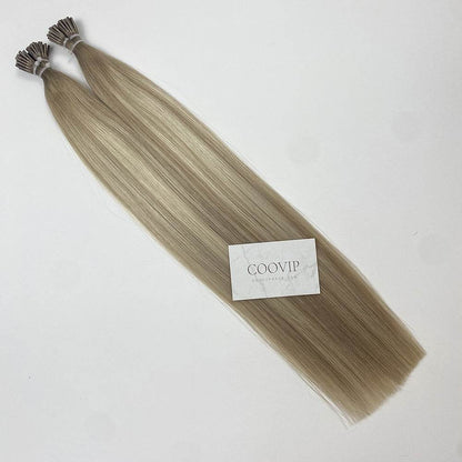 I Tip Extensions Double Drawn Balayage Hair #B9.1/60A 50g - Cooviphair