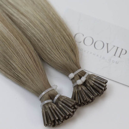 I Tip Extensions Double Drawn Balayage Hair #B9.1/60A 50g - Cooviphair