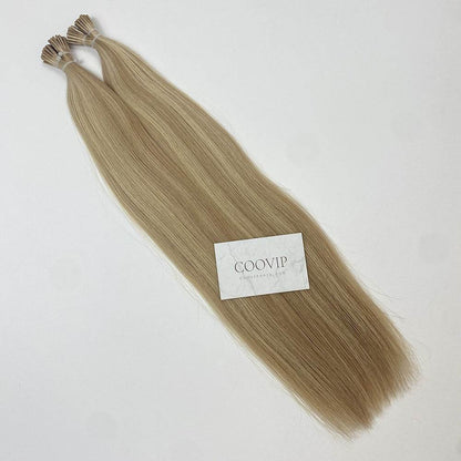 I Tip Extensions Double Drawn Piano Color Hair #P18/60 50g - Cooviphair