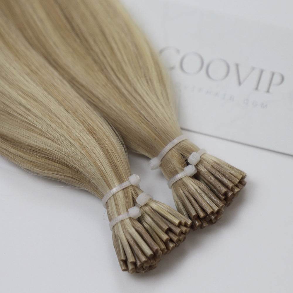 I Tip Extensions Double Drawn Piano Color Hair #P18/60 50g - Cooviphair