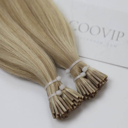 I Tip Extensions Double Drawn Piano Color Hair #P18/60 50g - Cooviphair