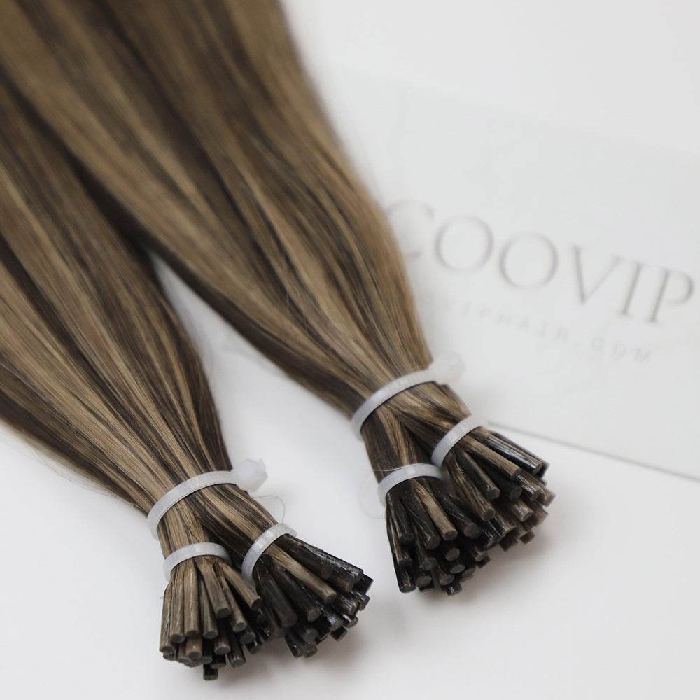 I Tip Extensions Double Drawn Piano Color Hair #P2/6 50g - Cooviphair