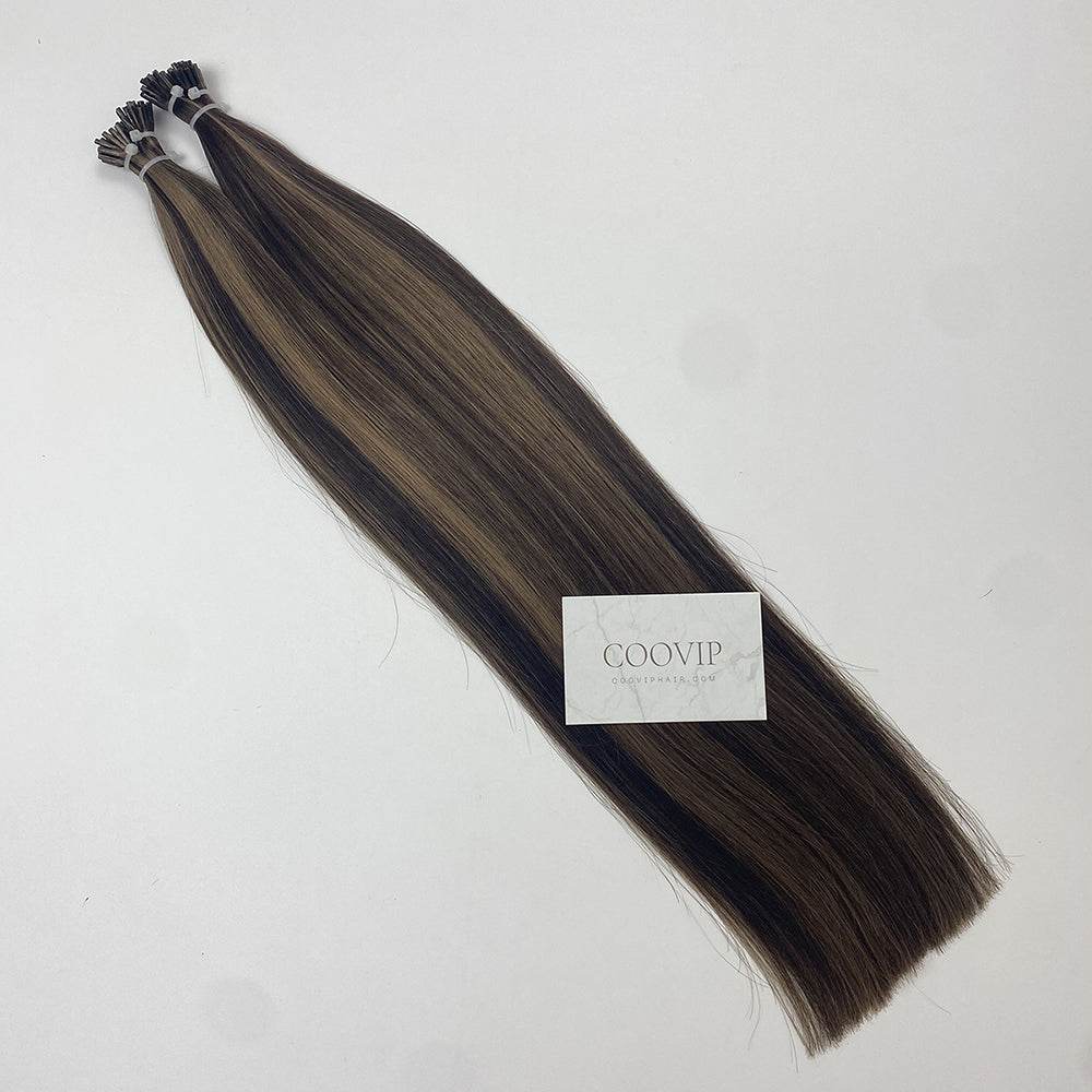 I Tip Extensions Double Drawn Piano Color Hair #P2/6 50g - Cooviphair