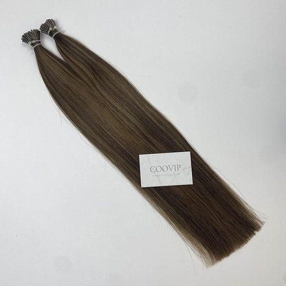 I Tip Extensions Double Drawn Piano Color Hair #P4/8 50g - Cooviphair