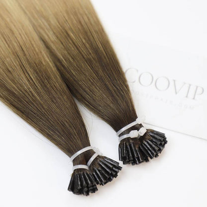 I Tip Extensions Double Drawn Ombre Hair #T4/18/60 50g - Cooviphair