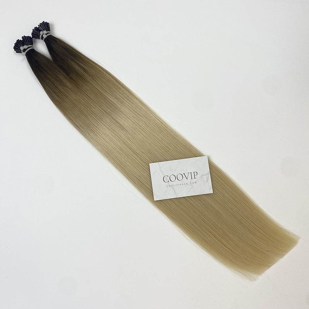I Tip Extensions Double Drawn Ombre Hair #T4/18/60 50g - Cooviphair