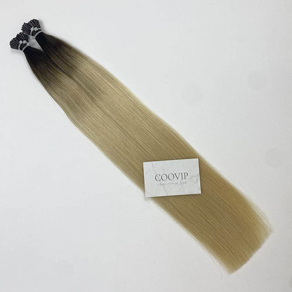 I Tip Extensions Double Drawn Ombre Hair #T4/60 50g - Cooviphair