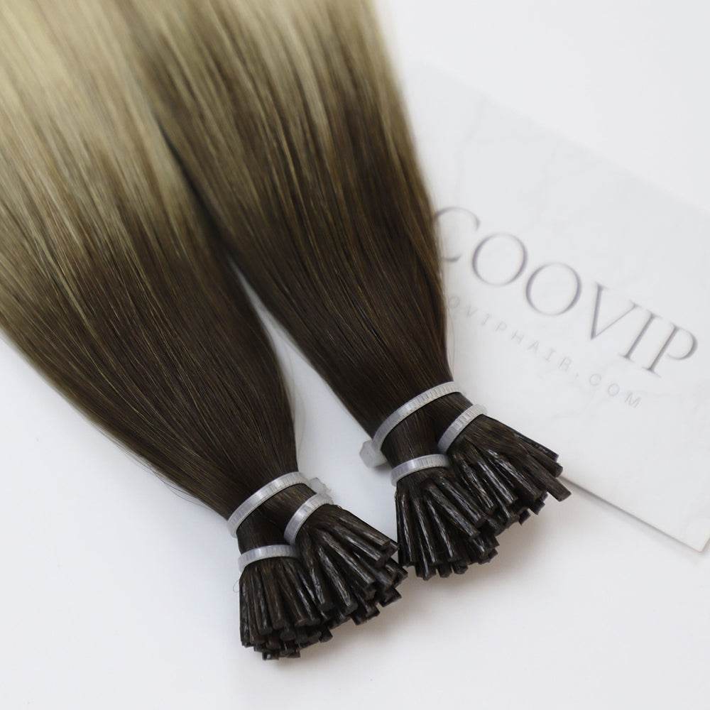 I Tip Extensions Double Drawn Ombre Hair #T4/60 50g - Cooviphair