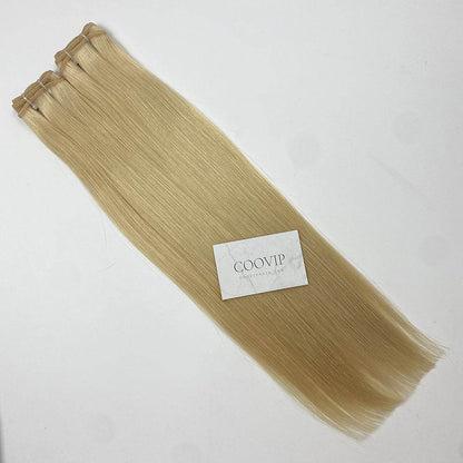 Machine Weft Extensions Double Drawn #22 Champagne Blonde Hair 50g - Cooviphair