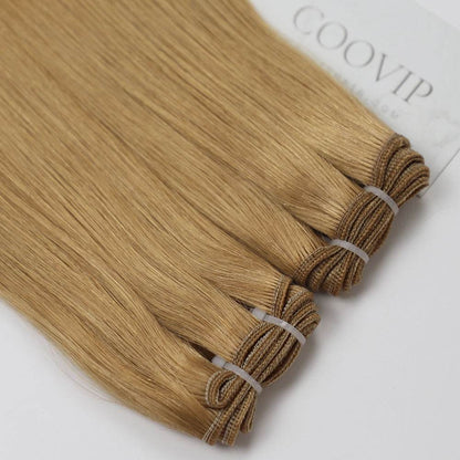 Machine Weft Extensions Double Drawn #27 Copper Blonde Hair 50g - Cooviphair