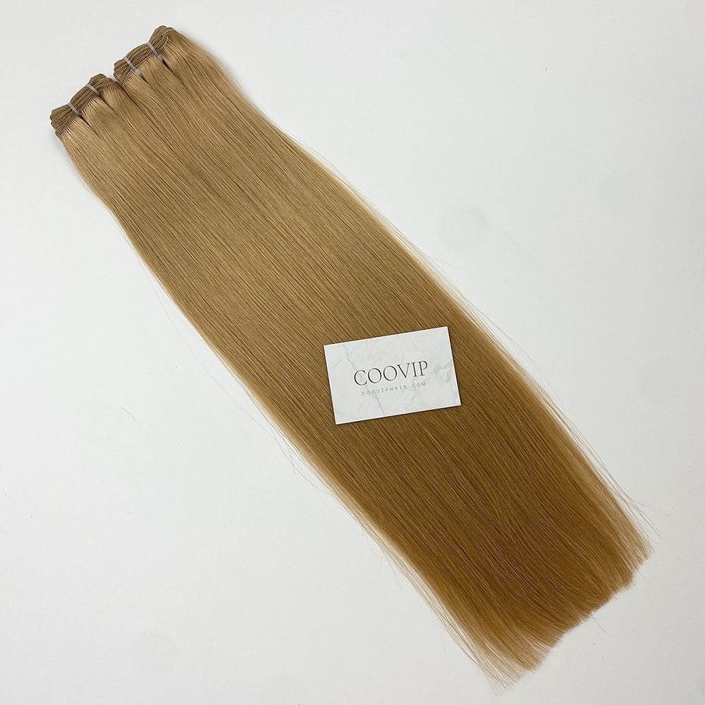 Machine Weft Extensions Double Drawn #27 Copper Blonde Hair 50g - Cooviphair