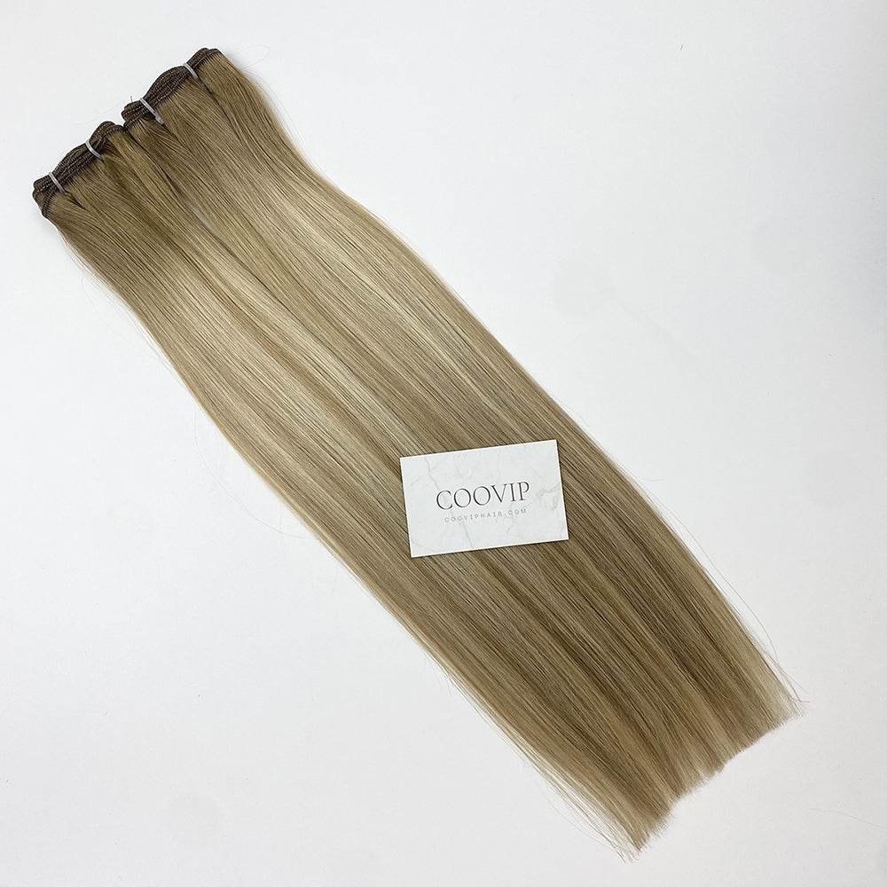 Machine Weft Extensions Double Drawn Balayage Hair #B6/18/60 50g - Cooviphair