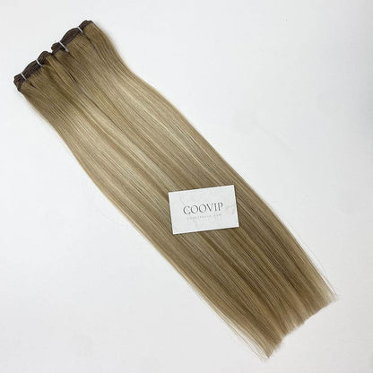 Machine Weft Extensions Double Drawn Balayage Hair #B6/18/60 50g - Cooviphair