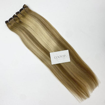 Machine Weft Extensions Double Drawn Balayage Hair #B8/22 50g - Cooviphair