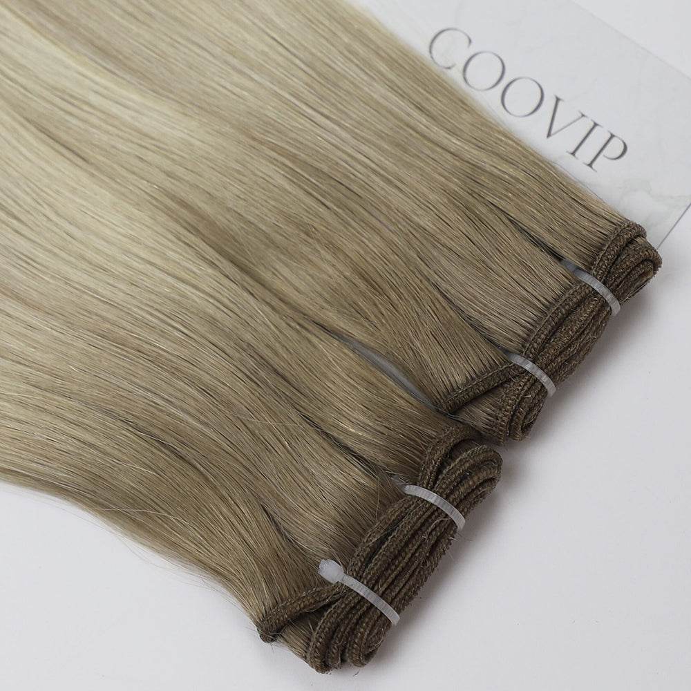Machine Weft Extensions Double Drawn Balayage Hair #B9.1/60A 50g - Cooviphair