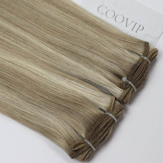 Machine Weft Extensions Double Drawn Piano Color #P18/60 50g - Cooviphair