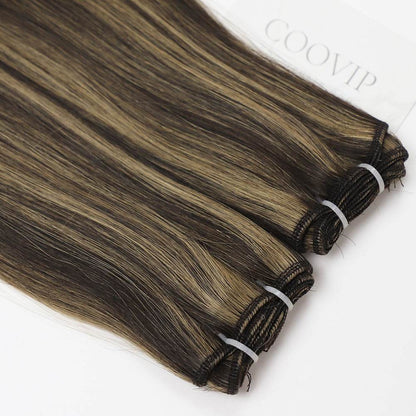 Machine Weft Extensions Double Drawn Piano Color Hair #P2/6 50g - Cooviphair