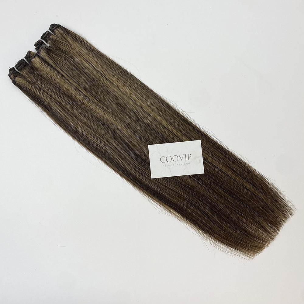Machine Weft Extensions Double Drawn Piano Color Hair #P2/6 50g - Cooviphair