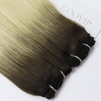 Machine Weft Extensions Double Drawn Ombre Hair #T4/60 50g - Cooviphair