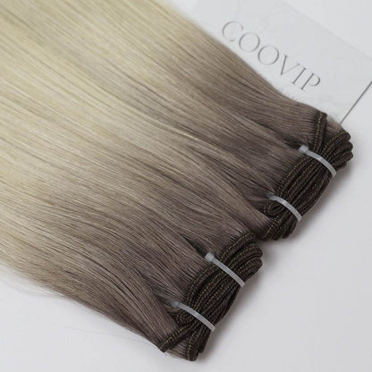 Machine Weft Extensions Double Drawn Ombre Hair #T8.1/60A 50g - Cooviphair