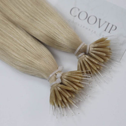 Nano Bead Hair Extensions Double Drawn #22 Champagne Blonde Hair 50g - Cooviphair