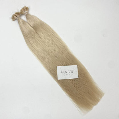 Nano Bead Hair Extensions Double Drawn #22 Champagne Blonde Hair 50g - Cooviphair