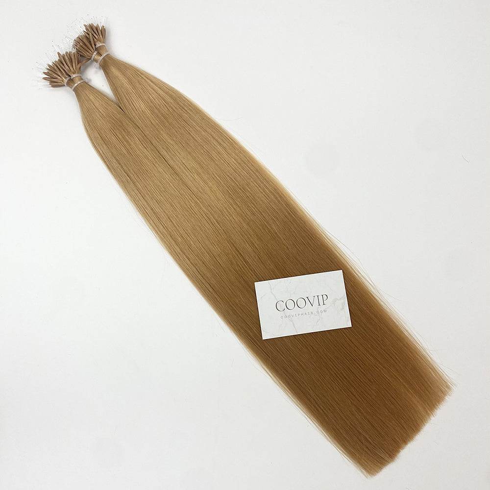 Nano Bead Hair Extensions Double Drawn #27 Copper Blonde Hair 50g - Cooviphair