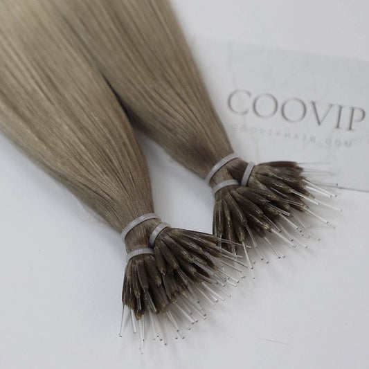 Nano Bead Hair Extensions Double Drawn Balayage Hair #B9.1/60A 50g - Cooviphair