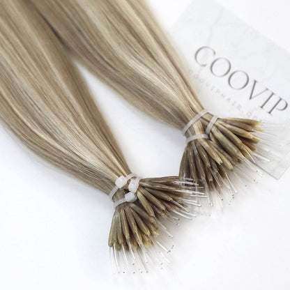 Nano Bead Hair Extensions Double Drawn Piano Hair #P18/60 50g - Cooviphair