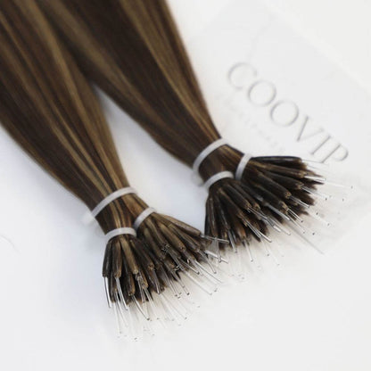 Nano Bead Hair Extensions Double Drawn Piano Hair #P4/8 50g - Cooviphair